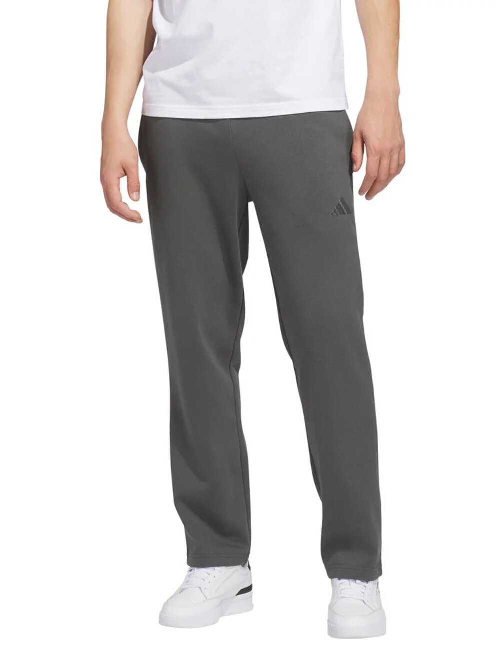 adidas Men's Fleece Pants, Gray, Small
